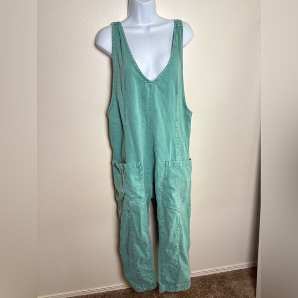 Free People High Roller Green Jumpsuit - Picture 3 of 6